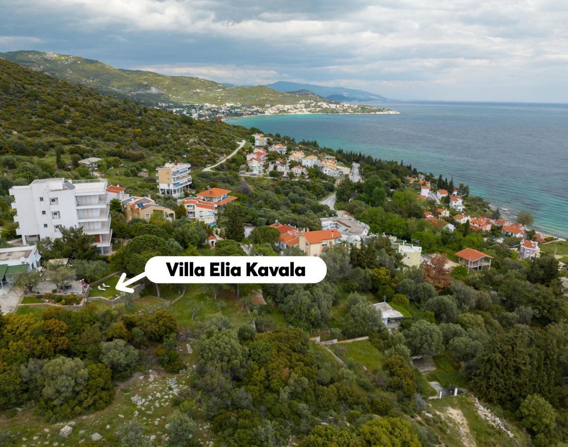 Villa Elia Kavala - Mediterranean Holiday Villa PalaiónTsiflíkion 外观 照片